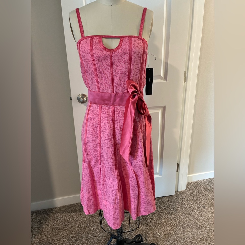Vintage Marc By Marc Jacobs Pink Midi Dress with Bow